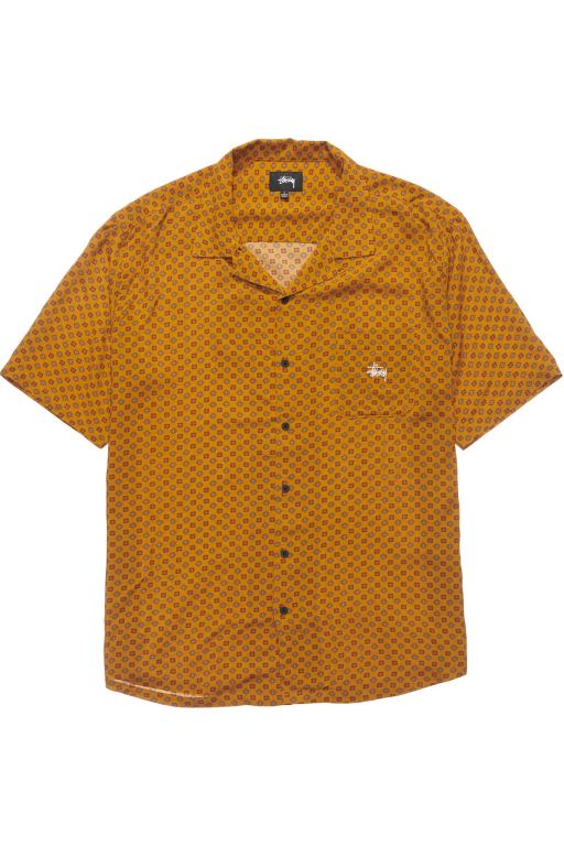 Stussy Mens Liberty SS Shirts Brown - DPXZB4837